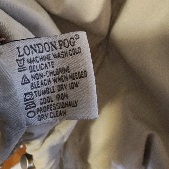 Men's Large London Fog Cream Zip Up Soft Shell Windbreaker Jacket - Picture 8 of 9